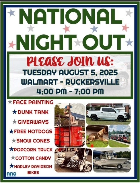 Greene County National Night Out Flyer - Info repeated in post body.